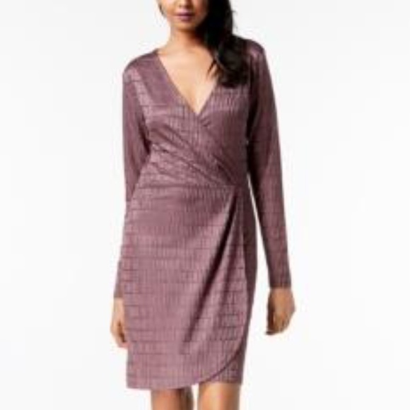 French Connection Jacquard Wrap Dress 💜 - Picture 6 of 8